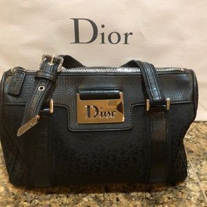 Christian Dior black Diorissimo Boston bag